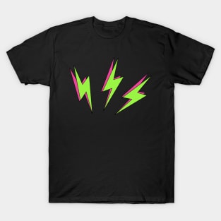 Lightning Bolts (Lime Green & Hot Pink) T-Shirt
